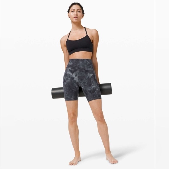 Lululemon Align Short 8" *Diamond Dye biker space tie dye grey black high rise 4 - Picture 3 of 14